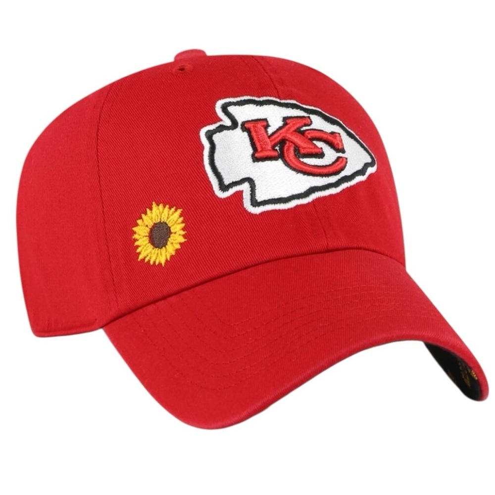 Kansas City Chiefs 47 Womens Confetti Icon Clean Up Adjustable Hat Red - Picture 1 of 9